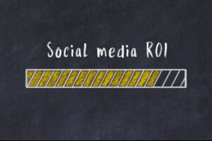 Social Media ROI progress bar filling up