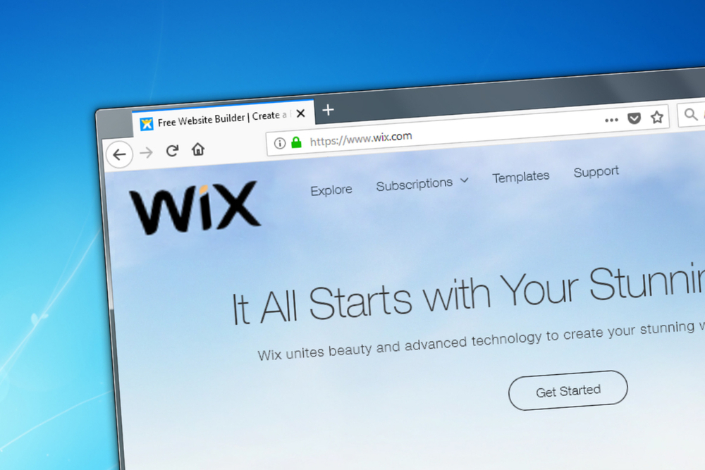 wix website open in browser