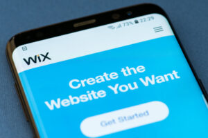 wix homepage open on mobile