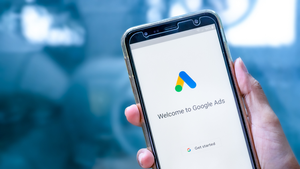 iPhone with Google Ads App open