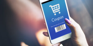 coupon on phone screen