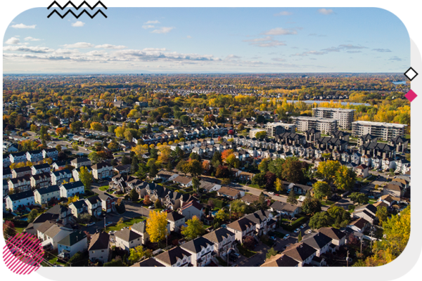 Aerial view of Laval City