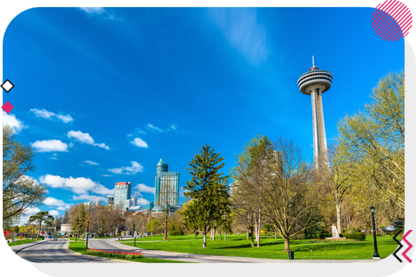 Skyline of Niagara Falls city